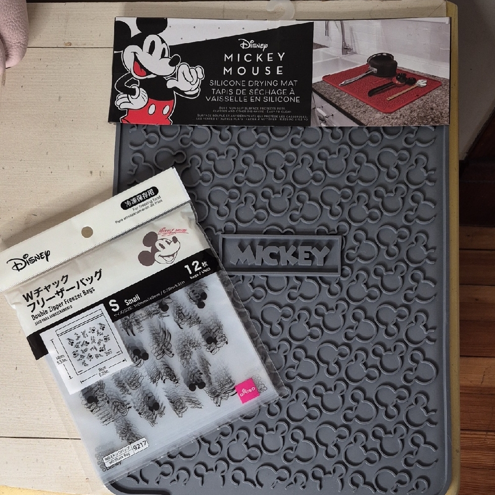Disney Gray Mickey Mouse Silicone Drying Mat